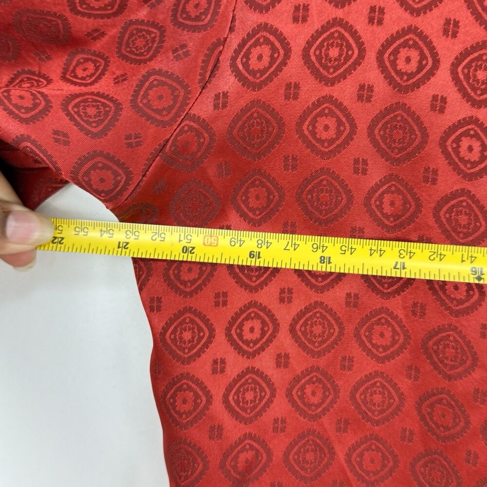Vintage La Chine Classic by Galinda Wang Women’s Red Blouse Size 6 - Picture 14 of 16